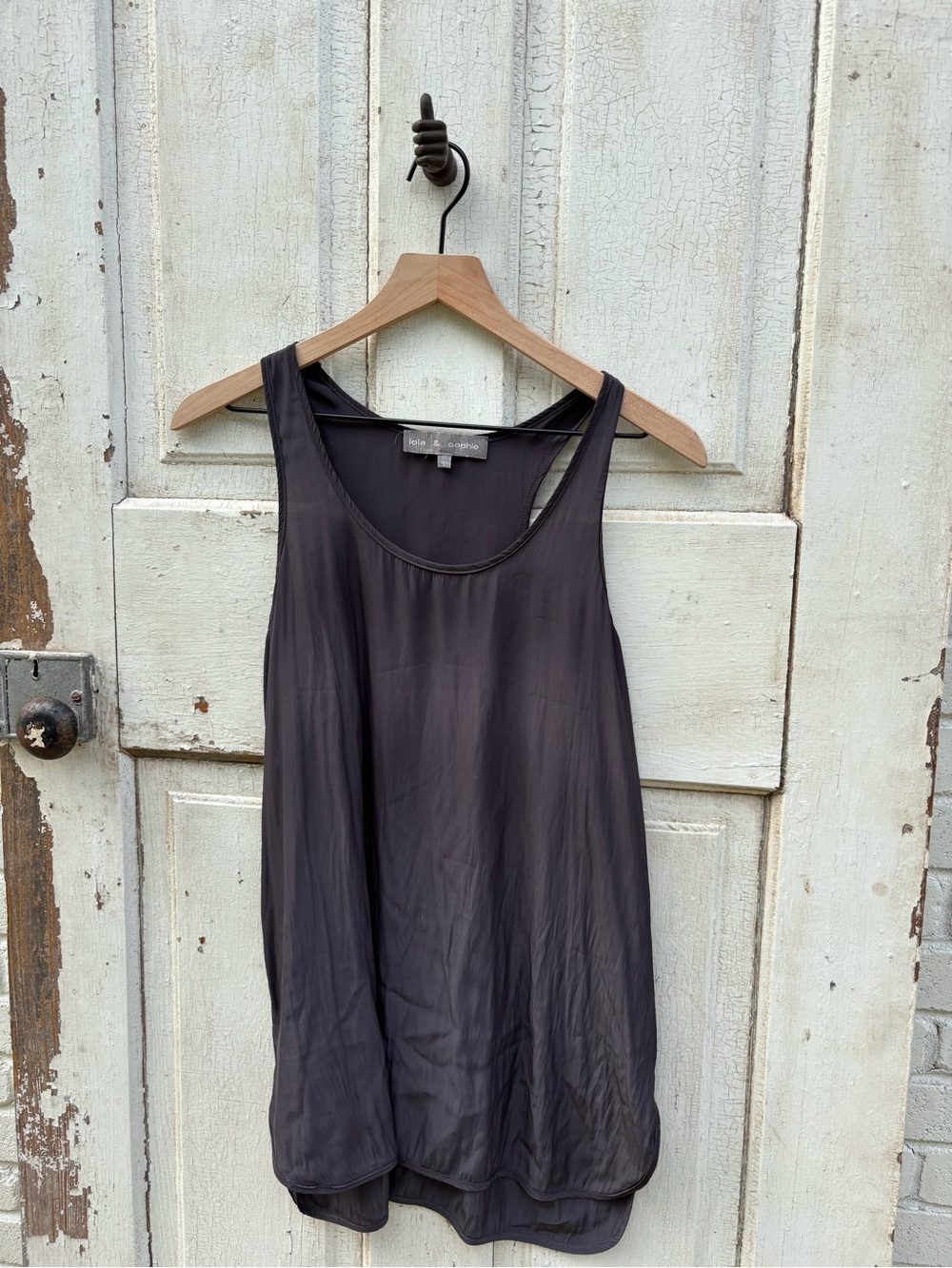 Lola & Sophie Black Sleeveless Sheer Tank